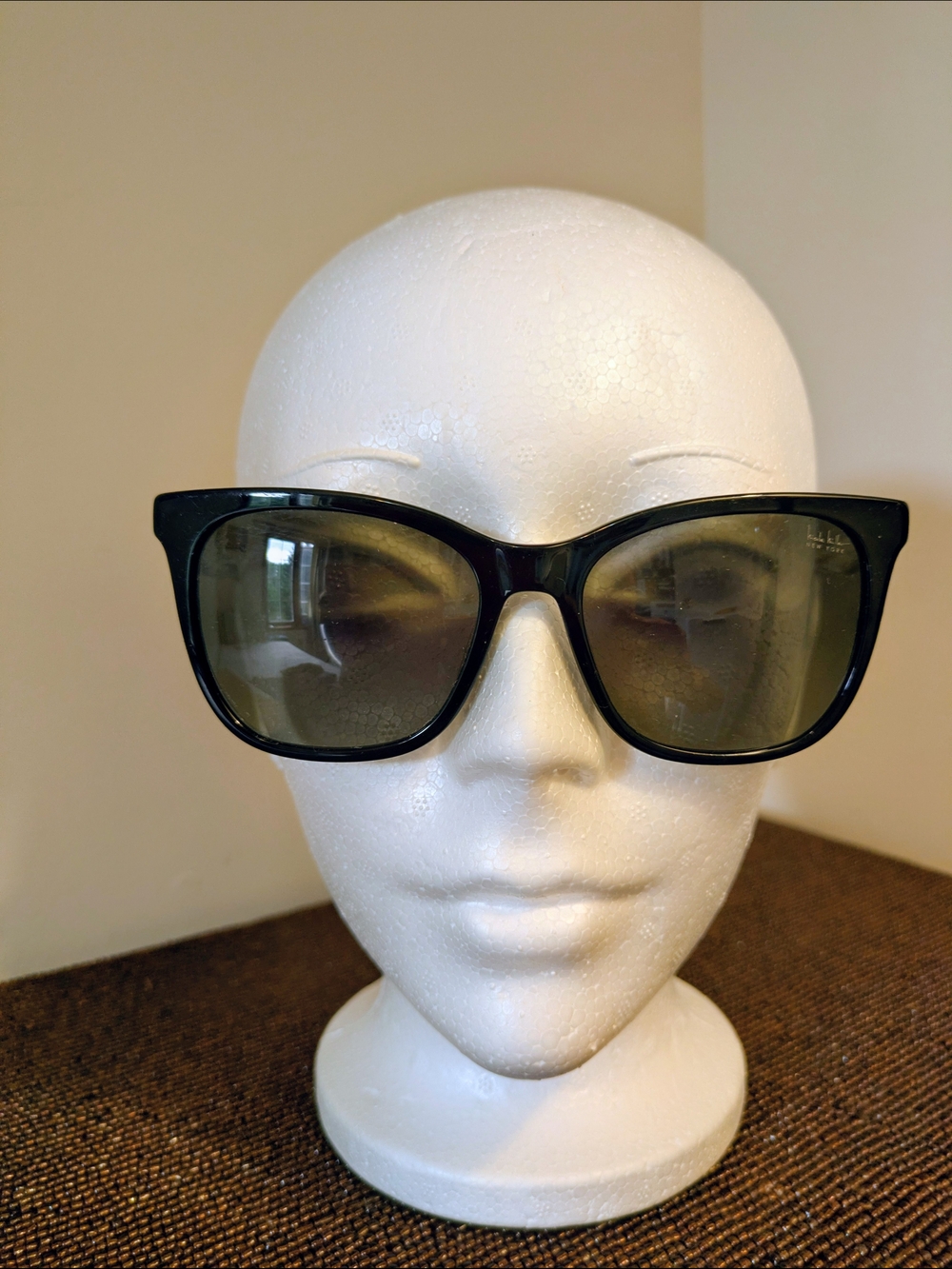 Nicolle Miller Oversized Black Cat-Eye Polarized Sunglasses